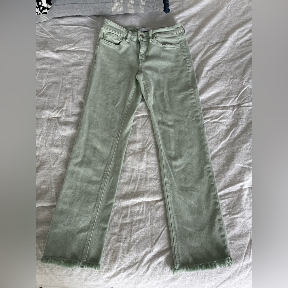 Vervet Mint Green Straight-Leg Jeans